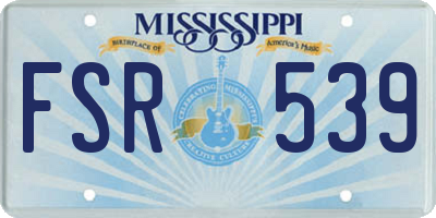 MS license plate FSR539