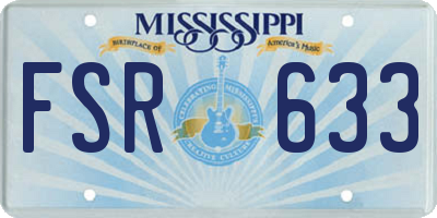 MS license plate FSR633