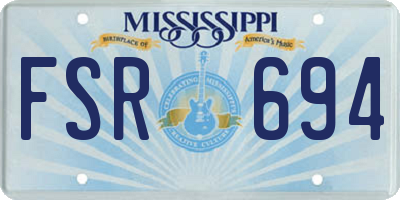 MS license plate FSR694