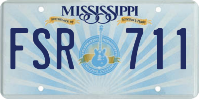 MS license plate FSR711