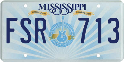 MS license plate FSR713