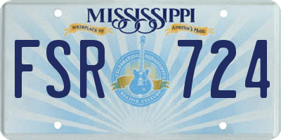 MS license plate FSR724