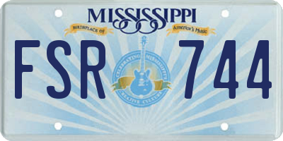 MS license plate FSR744