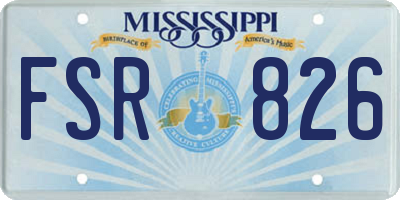 MS license plate FSR826