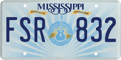 MS license plate FSR832