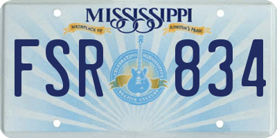 MS license plate FSR834
