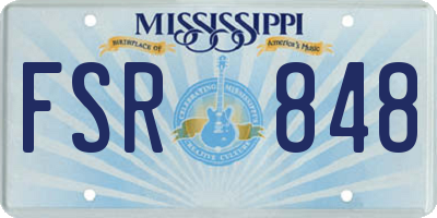 MS license plate FSR848