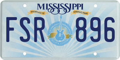 MS license plate FSR896