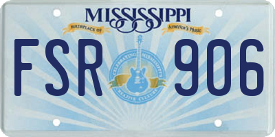 MS license plate FSR906