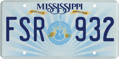 MS license plate FSR932