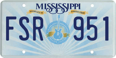 MS license plate FSR951
