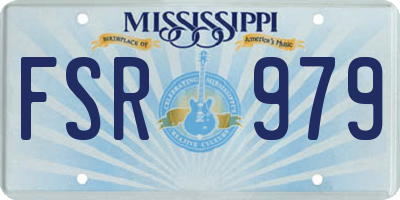 MS license plate FSR979