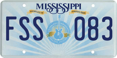 MS license plate FSS083