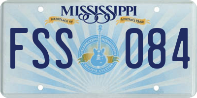 MS license plate FSS084