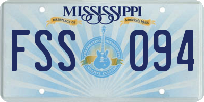 MS license plate FSS094