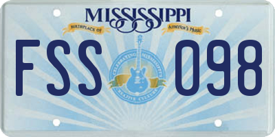MS license plate FSS098