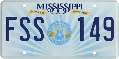 MS license plate FSS149