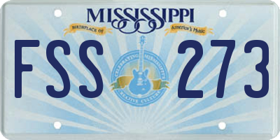 MS license plate FSS273