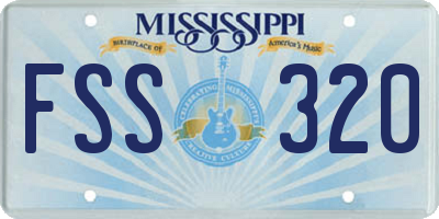 MS license plate FSS320