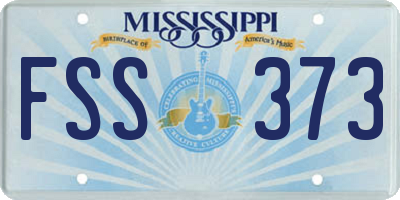 MS license plate FSS373