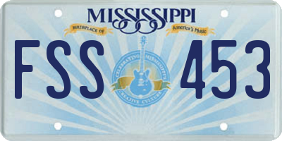 MS license plate FSS453