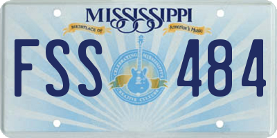 MS license plate FSS484