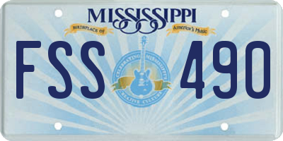 MS license plate FSS490