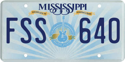 MS license plate FSS640