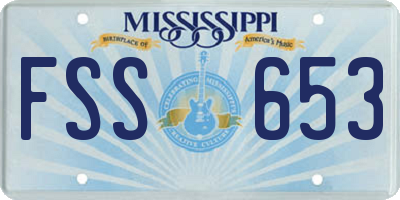 MS license plate FSS653