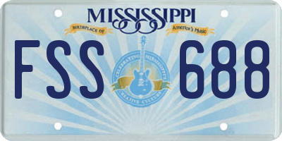 MS license plate FSS688
