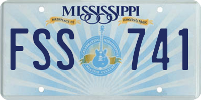 MS license plate FSS741