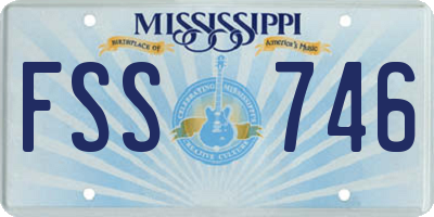 MS license plate FSS746