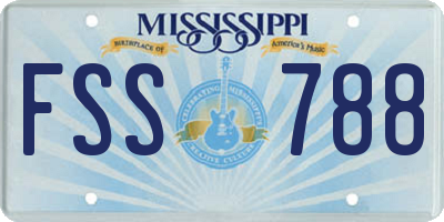 MS license plate FSS788