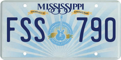 MS license plate FSS790