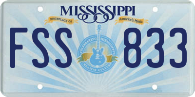 MS license plate FSS833