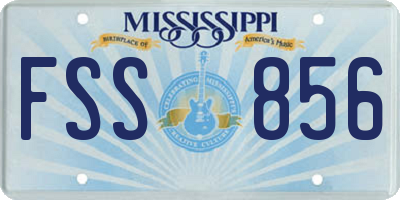 MS license plate FSS856