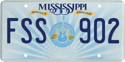 MS license plate FSS902
