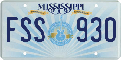 MS license plate FSS930