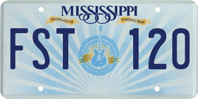 MS license plate FST120