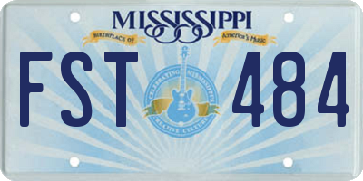 MS license plate FST484