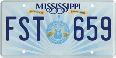 MS license plate FST659