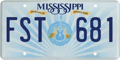 MS license plate FST681