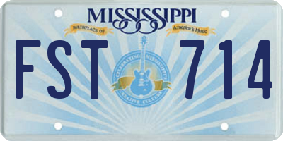 MS license plate FST714