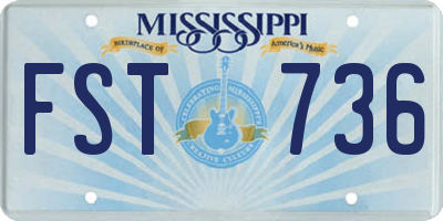 MS license plate FST736
