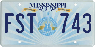 MS license plate FST743