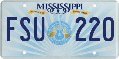 MS license plate FSU220