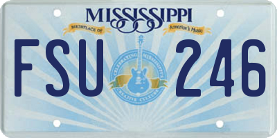 MS license plate FSU246