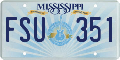 MS license plate FSU351