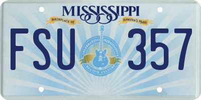 MS license plate FSU357