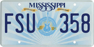 MS license plate FSU358